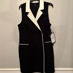 NWT City Studio (13) Women's Black and White Sleeveless dress